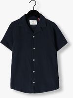 Donkerblauwe KRONSTADT Casual overhemd CUBA MUSLIN SHIRT SS - medium