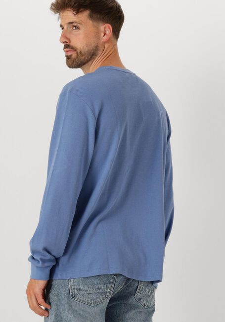 CALVIN KLEIN Pull LS WAFFLE BADGE CREWNK TEE Bleu clair - large