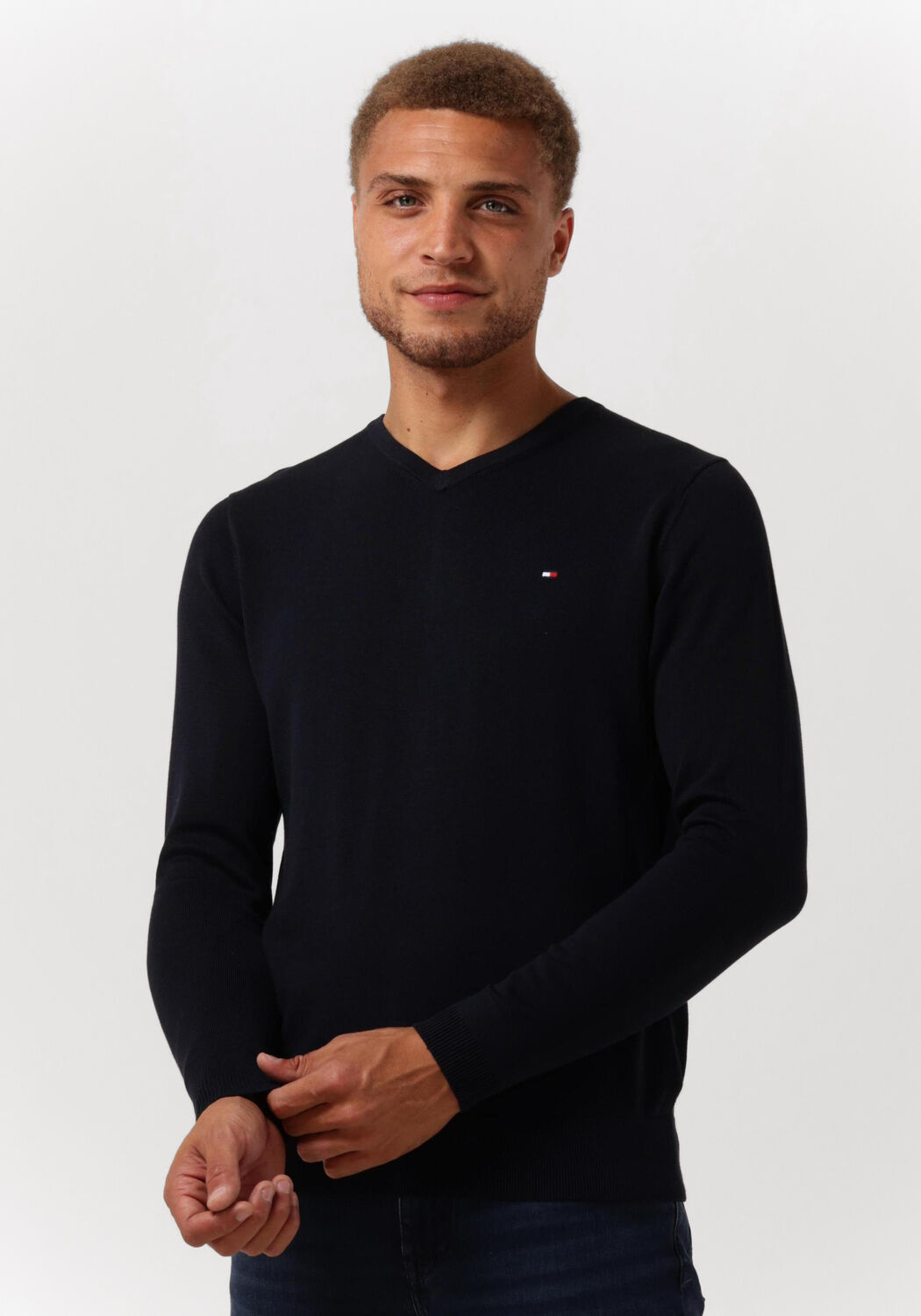 Tommy hilfiger cotton 2025 silk v neck