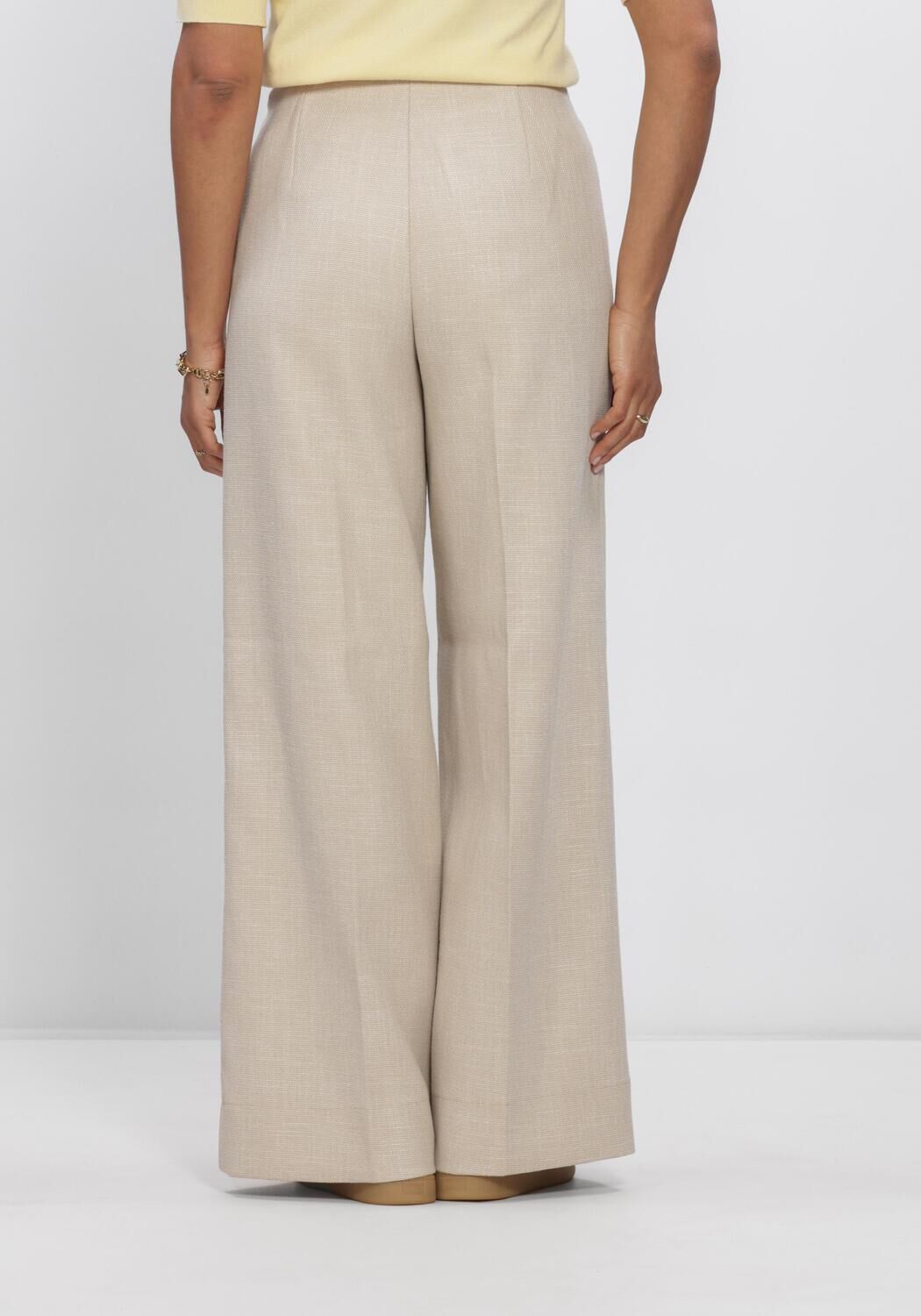 Y.A.S. Pantalon YASCOMIRA HMW PANT en beige - large