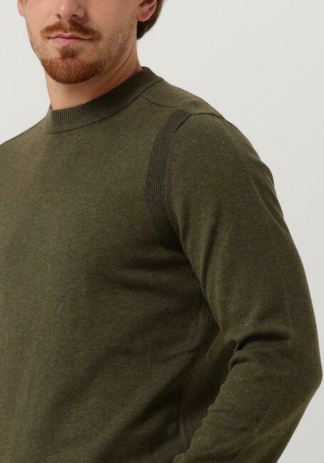 Donkergroene ANERKJENDT Trui AKSAIL COTTON SILK KNIT - large