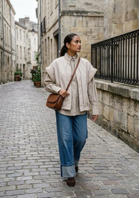 WITHBLACK WBLMARLEEN LS OVERSIZED SHIRT Blouses Sable - large