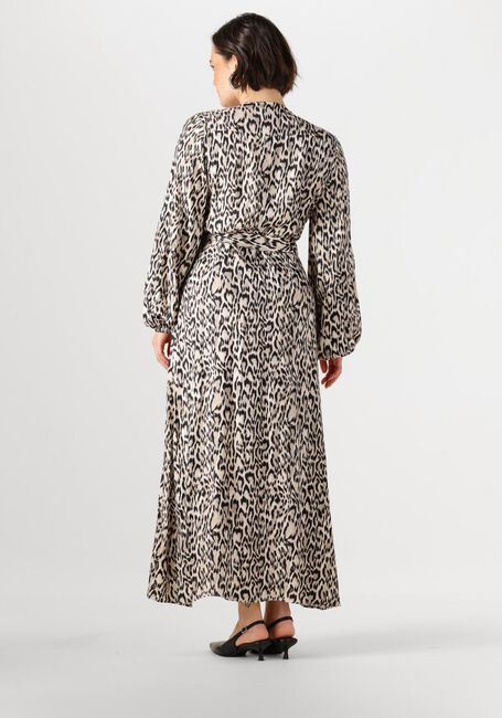 Bruine JANSEN AMSTERDAM Maxi jurk REBECCA JURK WA 564 WRAP LONG SLEEVE - large