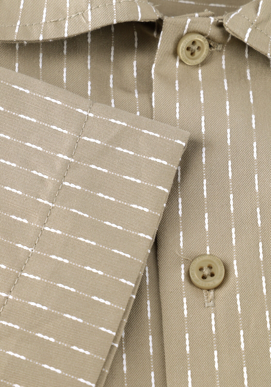 WOODBIRD Chemise d&eacute;contract&eacute; WBWANG SHIKO SHIRT Kaki - large