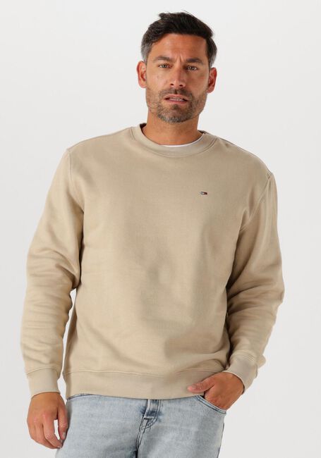 Beige TOMMY JEANS Trui TJM REG S FLAG CREW EXT - large