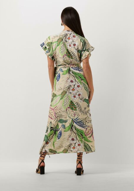 JANSEN AMSTERDAM Robe maxi WB566 PRINTED WRAP LONG DRESS Sable - large