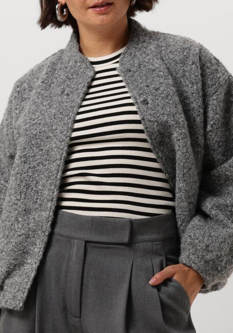 Grijze NUKUS Jassen BALTIMORE JACKET BOUCLE - large