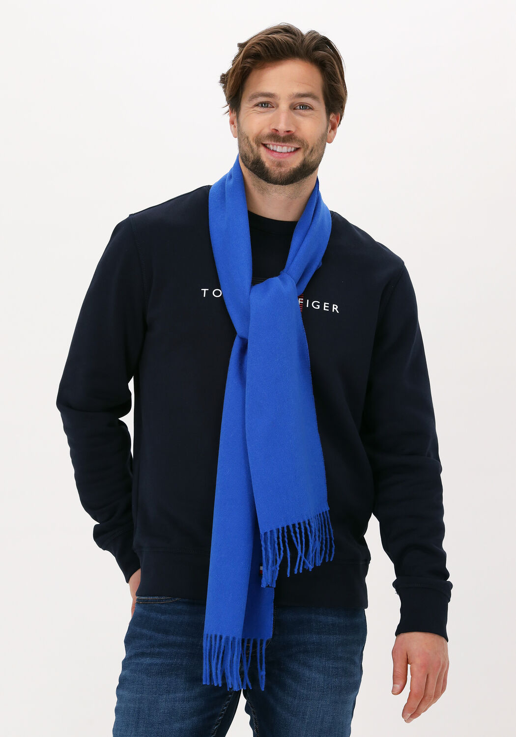 Blauwe TOMMY HILFIGER Sjaal UPTOWN WOOL SCARF