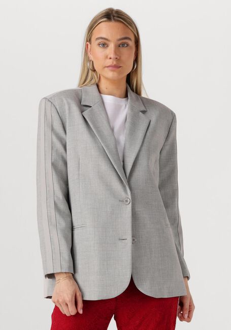 Lichtgrijze ALIX THE LABEL Blazer WOVEN FLOWY BLAZER - large