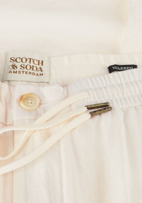 Witte SCOTCH & SODA Pantalon WARREN - STRAIGHT FIT TWILL JOGGER Witte SCOTCH & SODA Pantalon WARREN - STRAIGHT FIT TWILL JOGGER - large