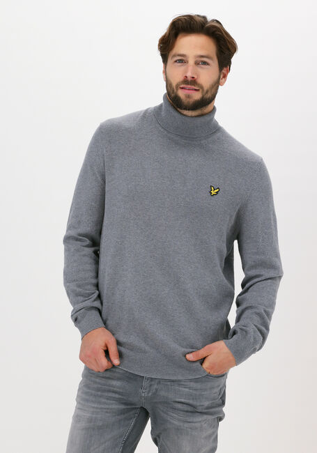Grijze LYLE & SCOTT Coltrui ROLL NECK JUMPER - large