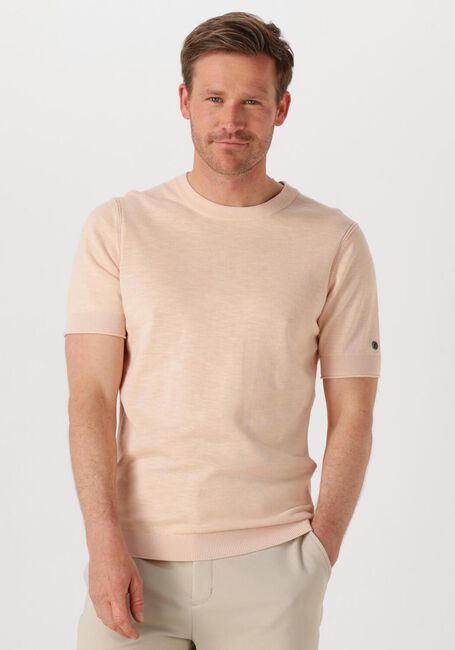 CAST IRON T-shirt COTTON BLEND SLUB Rose clair - large
