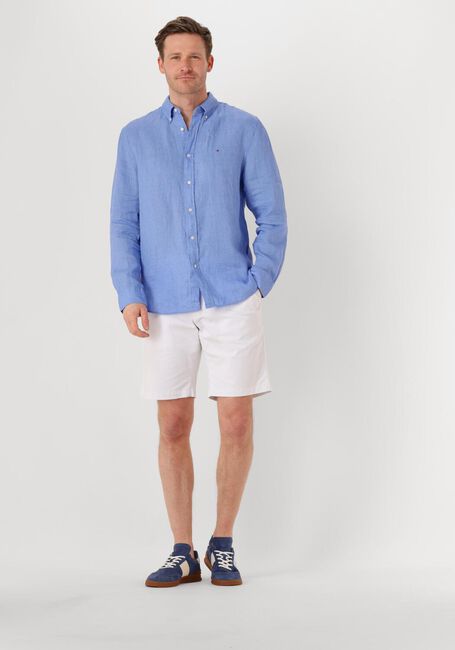Lichtblauwe TOMMY HILFIGER Casual overhemd PIGMENT DYED LI SOLID RF SHIRT - large