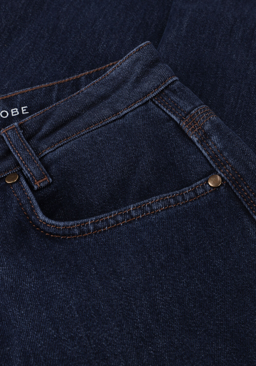 MY ESSENTIAL WARDROBE Straight leg jeans MWKARLI 139 HIGH WIDE DECO Bleu fonc&eacute; - large