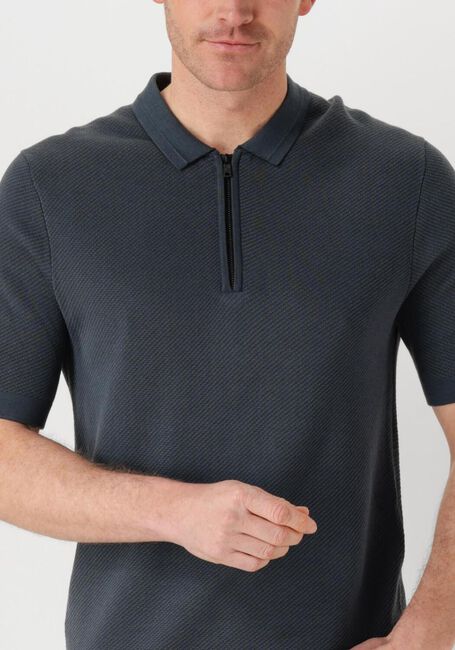 Blauwe CAST IRON Polo SHORT SLEEVE POLO REGULAR FIT COTTON MODAL - large