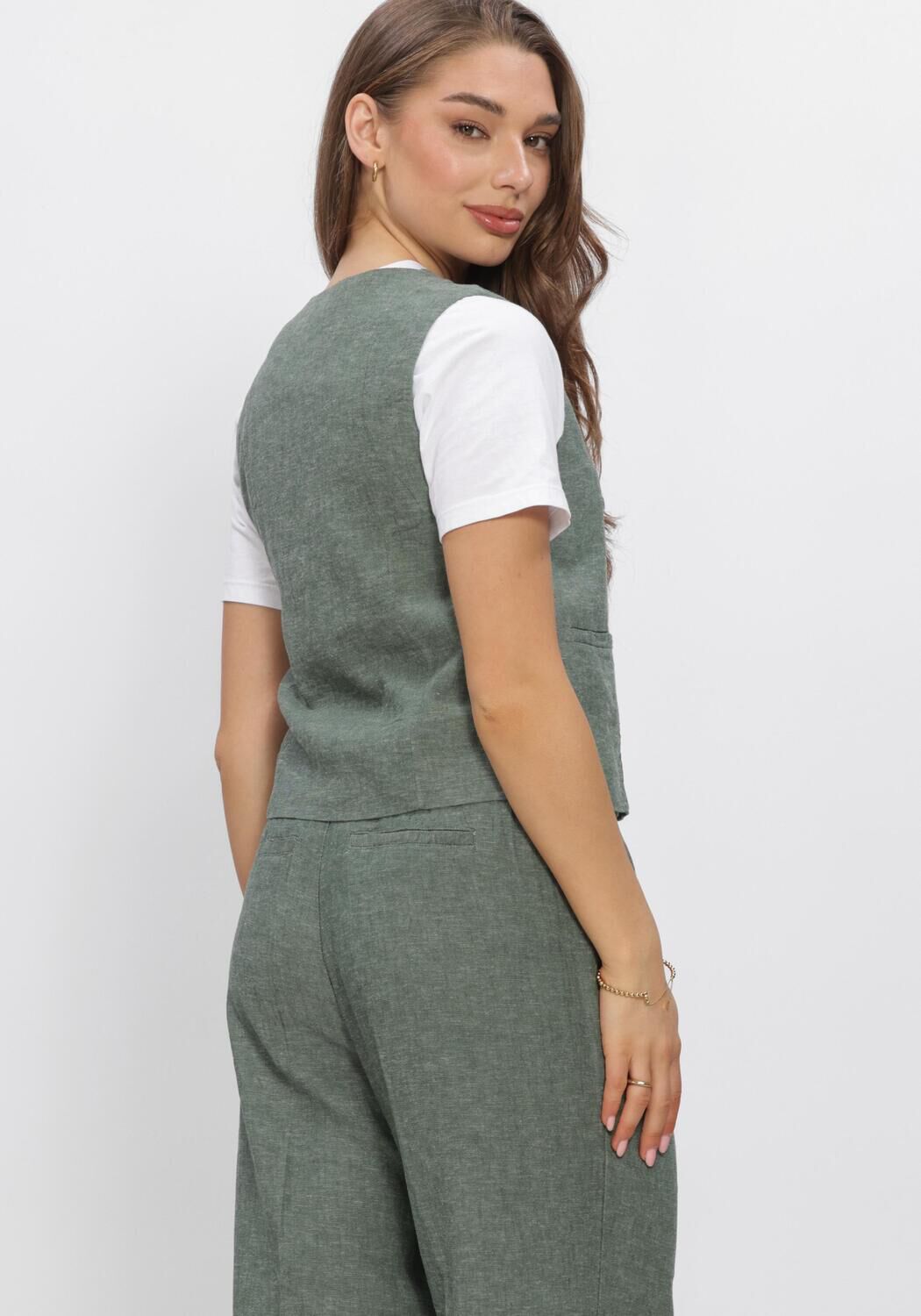 Groene MSCH COPENHAGEN Jassen MSCHVIANA GINIA V NECK WAISTCOAT - large