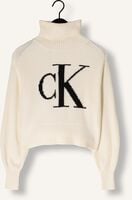 Gebroken wit CALVIN KLEIN Coltrui BLOWN UP CK LOOSE SWEATER CONTRA Gebroken wit CALVIN KLEIN Coltrui BLOWN UP CK LOOSE SWEATER CONTRA - medium