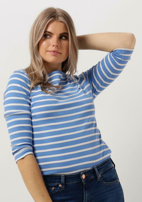 Lichtblauwe TOMMY HILFIGER Tops & T-shirts NEW CODY SLIM BOAT-NK SS 3/4SLV - large
