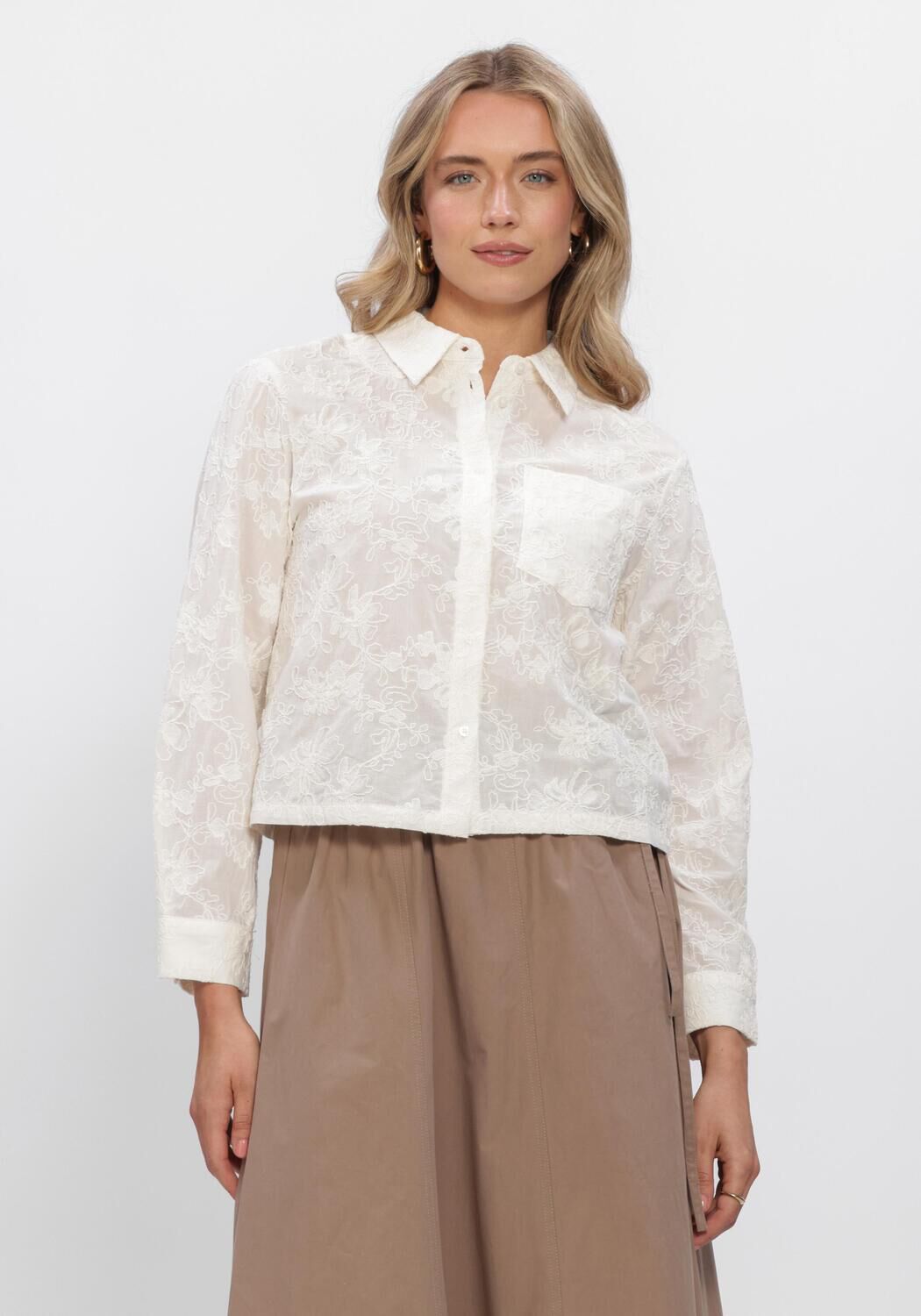 MSCH COPENHAGEN MSCHSYLVIA SHIRT EMB Blouses en blanc - large