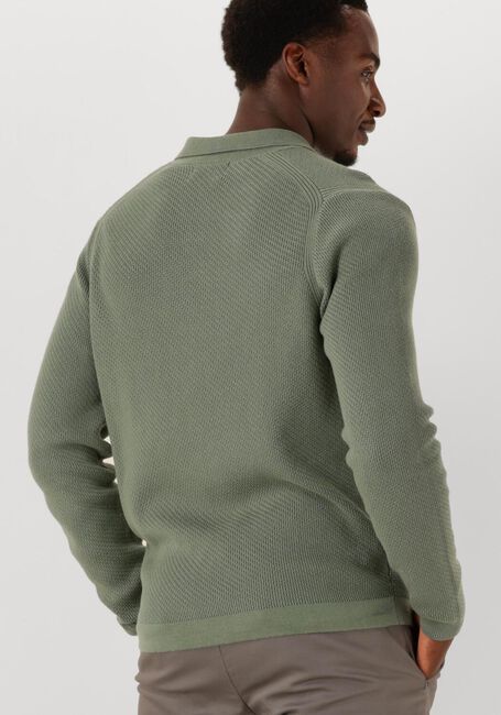Olijf DSTREZZED Trui KOSTAS LONGSLEEVE POLO - large