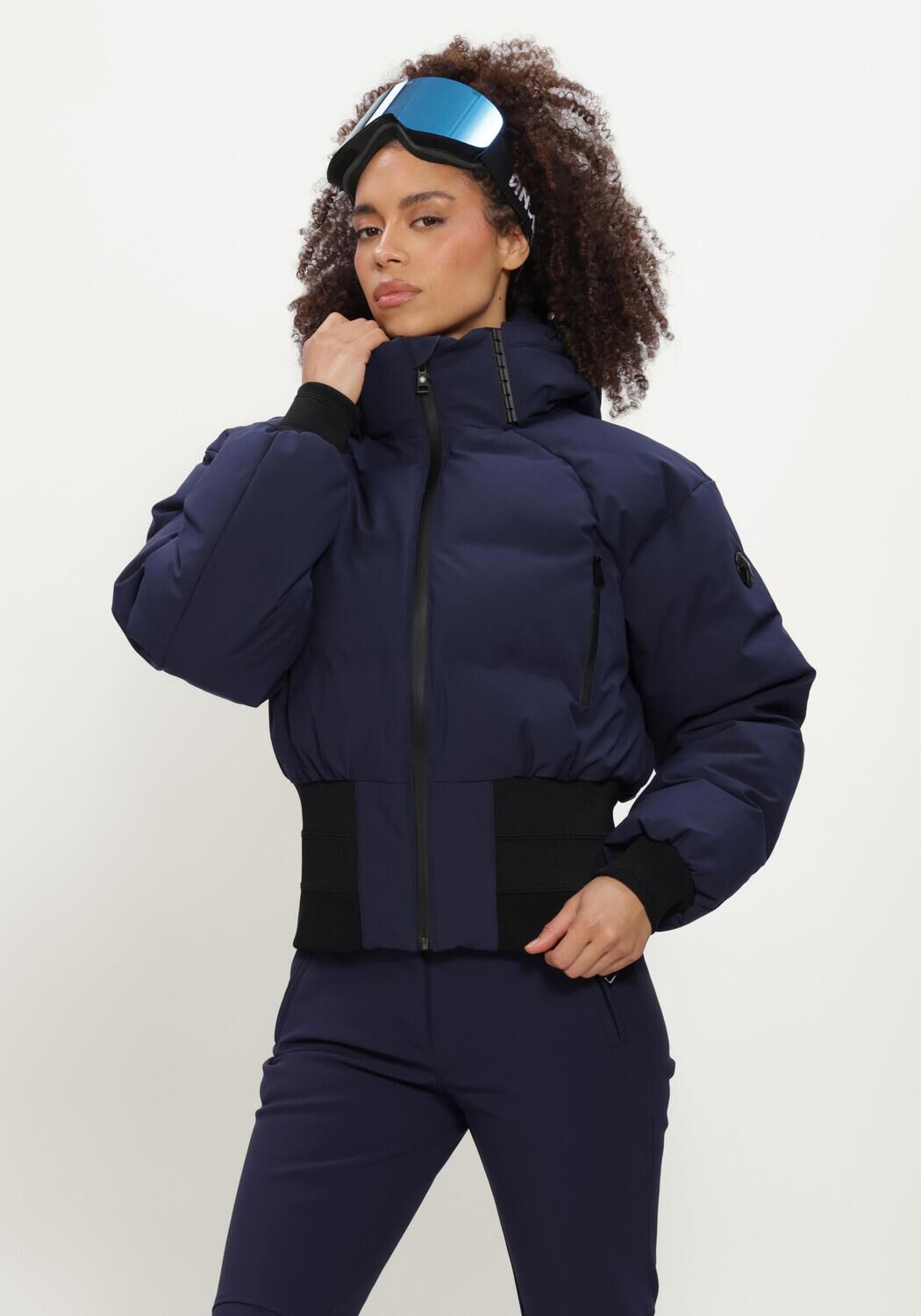 Donkerblauwe AIRFORCE Ski-jassen SNOW RIDGE JACKET - large