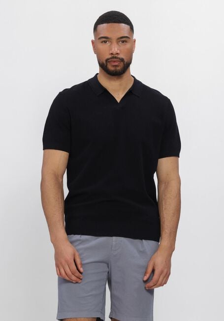 Donkerblauwe PROFUOMO Polo POLO OPEN COLLAR LUXURY BASIC - large