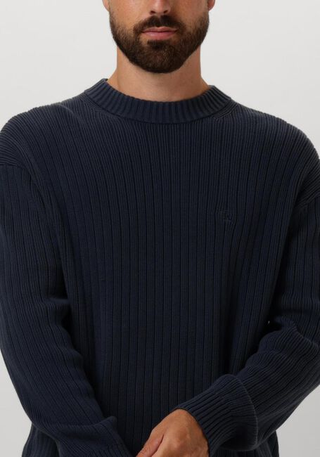 CALVIN KLEIN Pull LINEAR SWEATER Bleu foncé - large