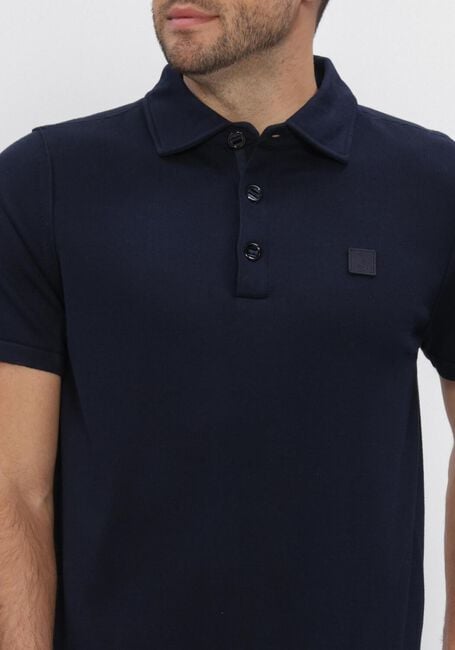 BUTCHER OF BLUE Polo CLIFDEN CO POLO SS Bleu fonc&eacute; - large