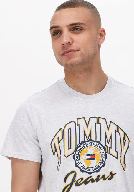 TOMMY JEANS T-shirt TJM BOLD COLLEGE GRAPHIC TEE Gris clair - large