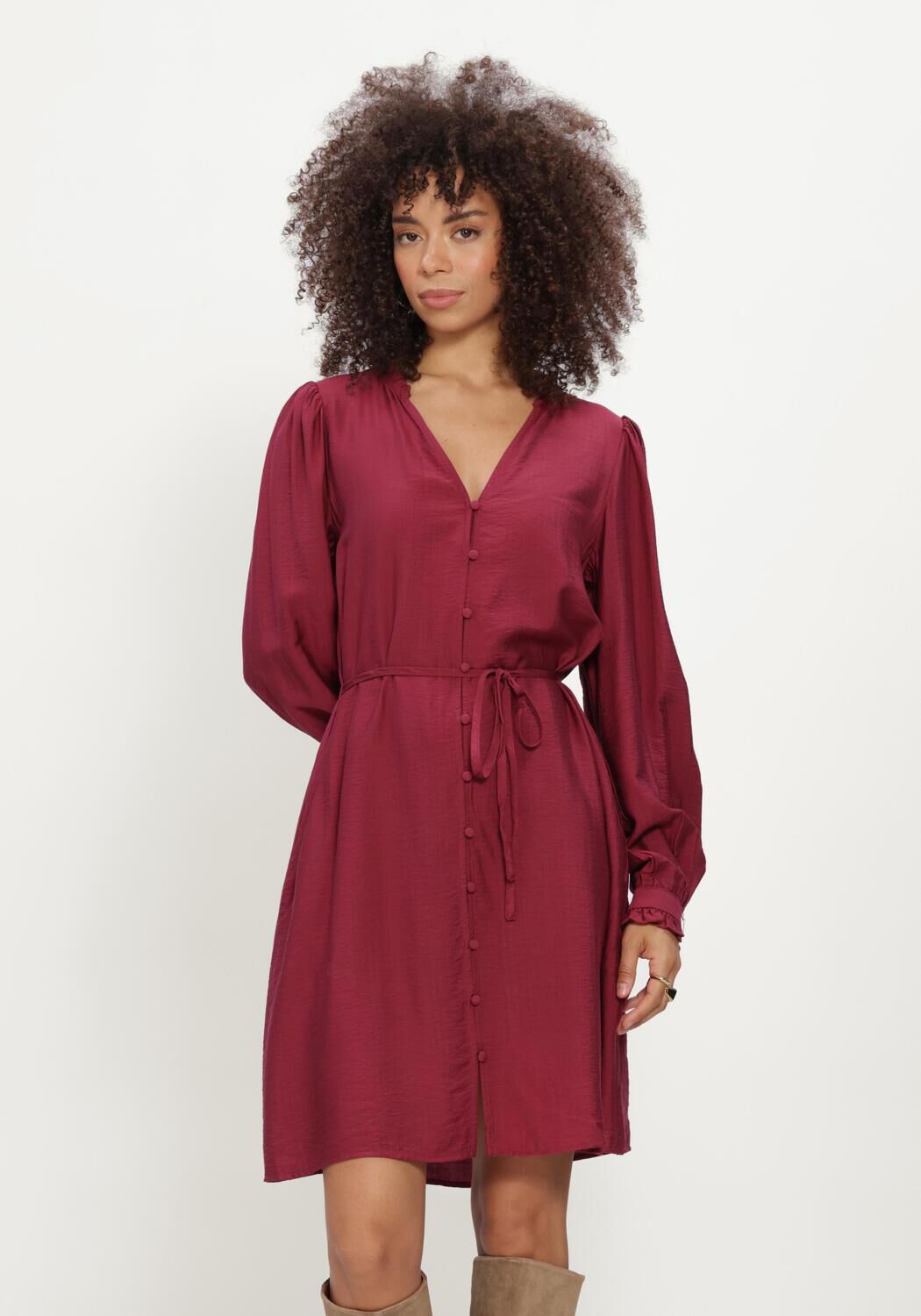 MSCH COPENHAGEN Robe midi MSCHMYLA PENINNA DRESS Bordeaux - large