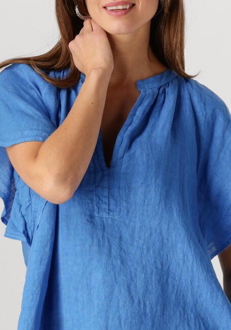Blauwe BY-BAR Mini jurk VINA LINEN DRESS - large