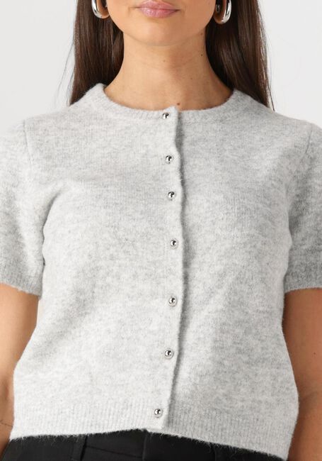 Lichtgrijze NEO NOIR Vest MITTA KNIT CARDIGAN - large