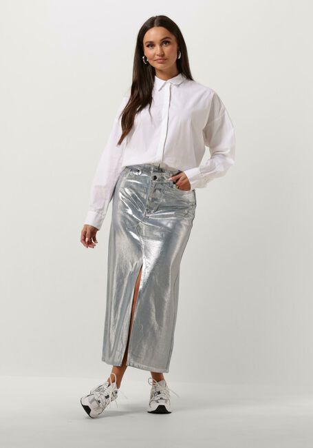 CO'COUTURE Jupe maxi FOIL DENIM SKIRT Bleu clair - large