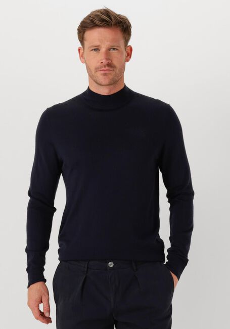 PROFUOMO Col roulé PULLOVER MOCK NECK MERINO Bleu foncé - large