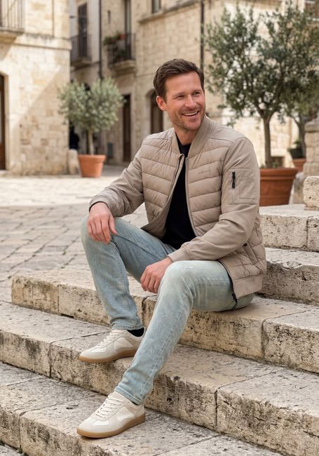 PURE PATH Jack SOFTSHELL PADDED JACKET en beige - large