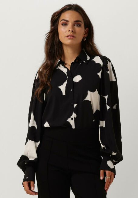 JANSEN AMSTERDAM Blouse WBP764 BLOUSE PRINT WITH PUFFSLEEVES Blanc - large