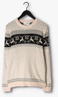 SELECTED HOMME Pull SLHNEWDEER LS KNIT CREW NECK W en blanc