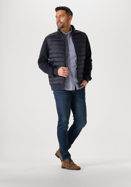 Blauwe TOMMY HILFIGER Gewatteerde jas MIX MEDIA STAND CLLR - large