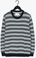 SELECTED HOMME Pull SLHALFIE LS KNIT CREW W CAMP Blanc