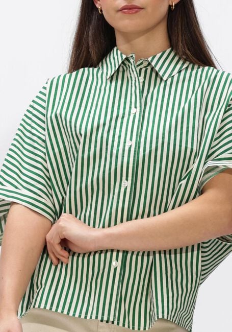 Groene BY-BAR  SUNNY STRIPE BLOUSE - large