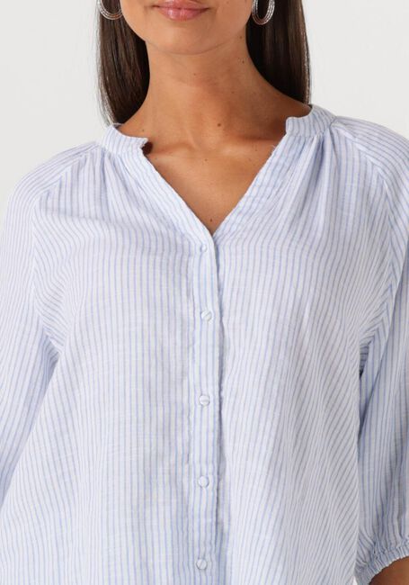 Lichtblauwe SELECTED FEMME  SLFALBERTA 3/4 STRIPE SHIRT NOOS - large