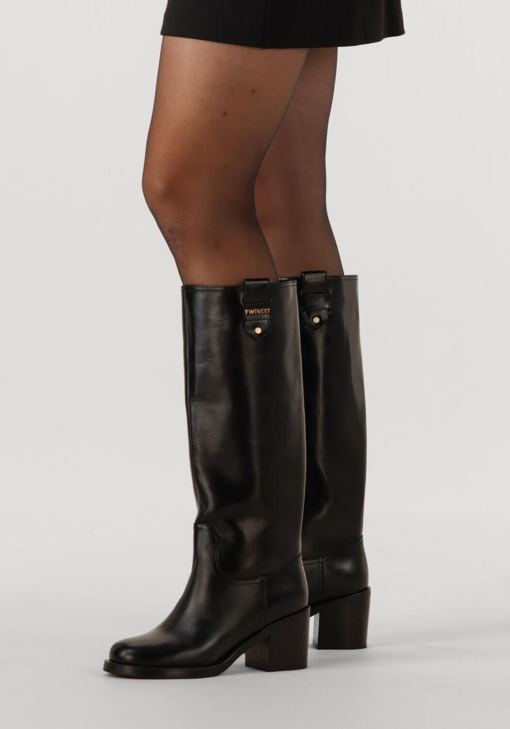 TWINSET MILANO Bottes hautes 252TCP080 en noir - large