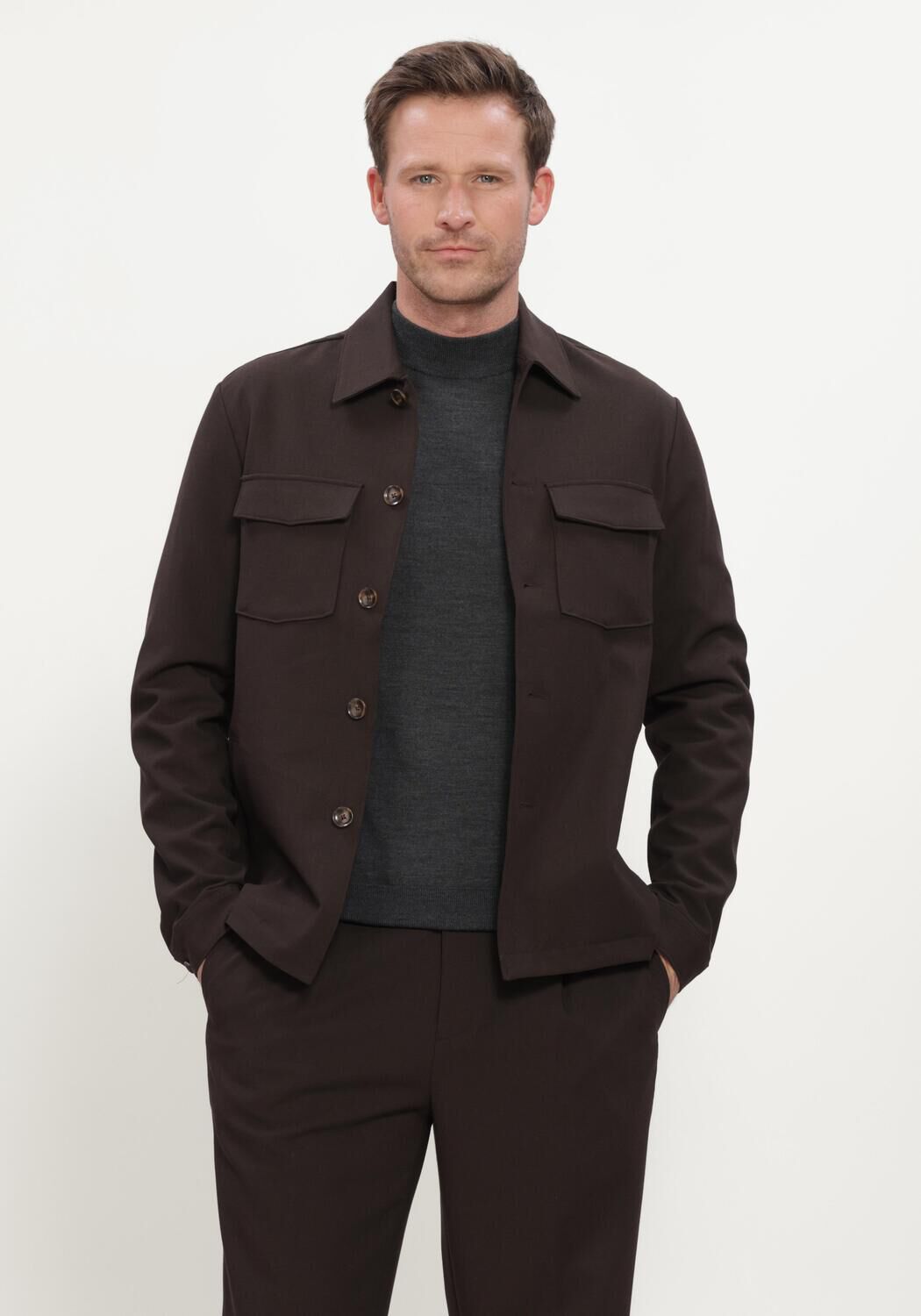 STEFANO LAURAN SL-CALVIN Surchemises en marron - large