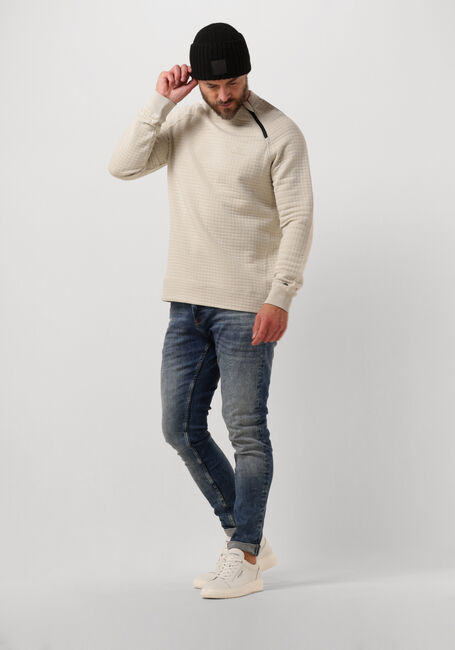 Beige CAST IRON Trui LONG SLEEVE R-NECK JACQUARD WAFFLE COTTON BLEND Beige CAST IRON Trui LONG SLEEVE R-NECK JACQUARD WAFFLE COTTON BLEND - large