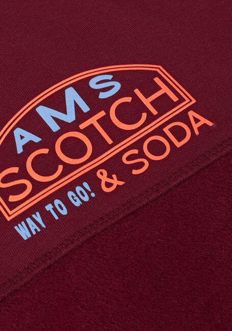 SCOTCH & SODA Pull CUT + SEWN PANELLED ARTWORK SWEATSHIRT en rouge - large