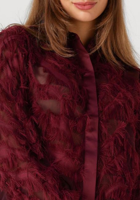 SELECTED WOMEN SLFMYLINE LS FLUFFY CROPPED SHIRT Blouses Bordeaux - large