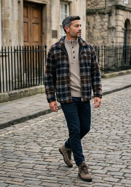 Multi BARBOUR Trui TARTAN FLEECE ZIP THROUGH - large