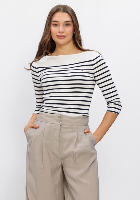 TOMMY HILFIGER Haut SLIM CODY BOAT-NK 3/4SLV en blanc - large