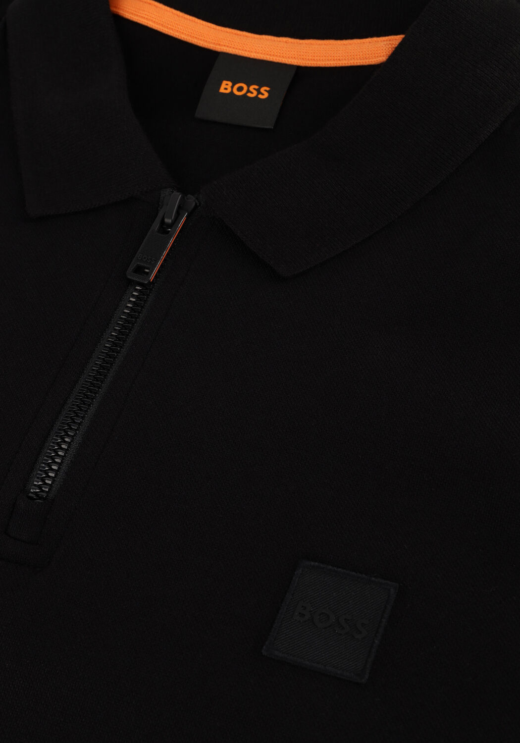 BOSS ORANGE Polo PASSERZIP en noir - large