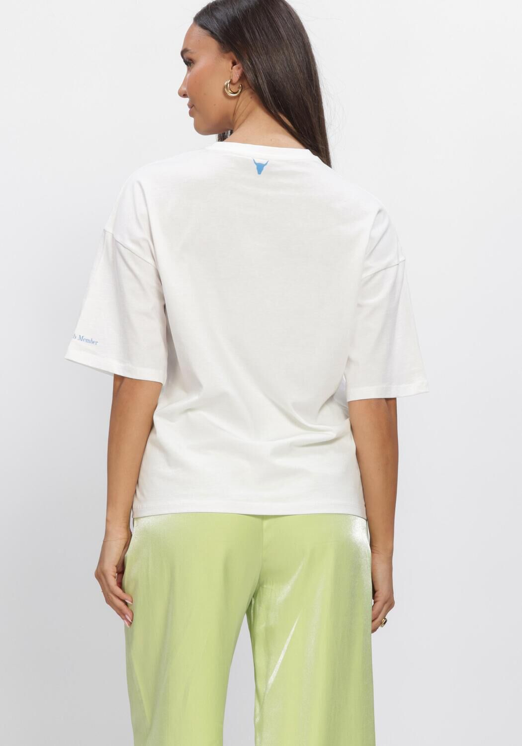Witte ALIX THE LABEL T-shirt LADIES KNITTED T SHIRT - large